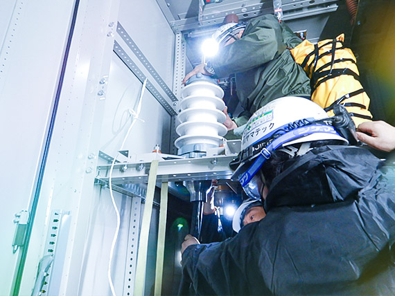 工事をしている様子